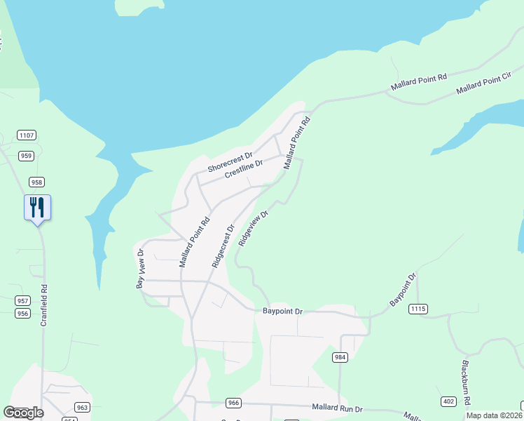 map of restaurants, bars, coffee shops, grocery stores, and more near 456 Ridgeview Drive in Mountain Home