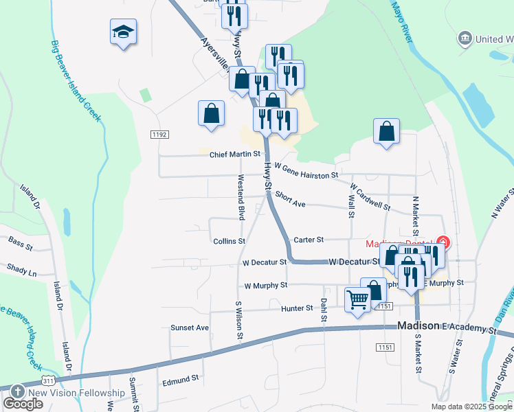 map of restaurants, bars, coffee shops, grocery stores, and more near 327 N Wilson St in Madison