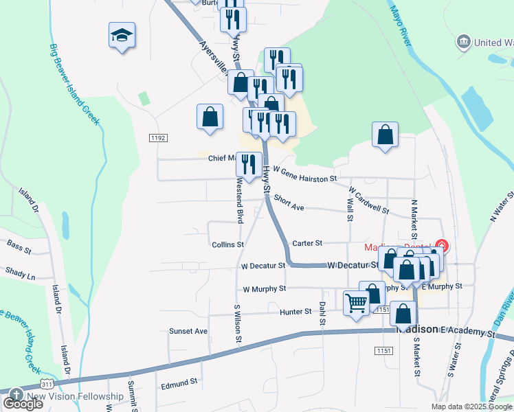map of restaurants, bars, coffee shops, grocery stores, and more near 329 North Wilson Street in Madison