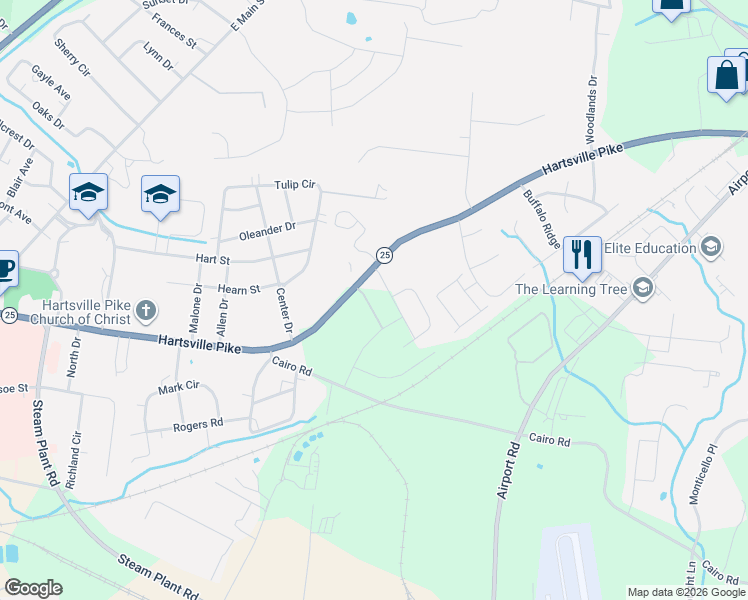 map of restaurants, bars, coffee shops, grocery stores, and more near 349 Cottage Drive in Gallatin