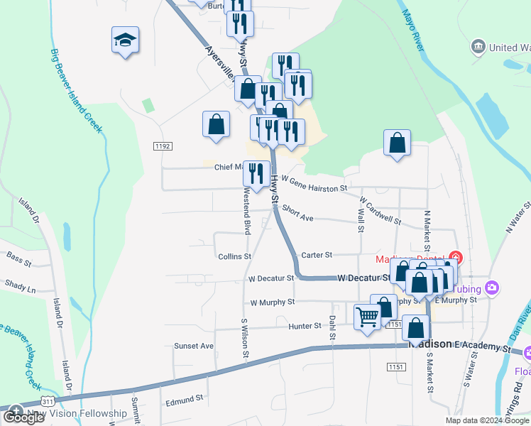 map of restaurants, bars, coffee shops, grocery stores, and more near 331 North Wilson Street in Madison