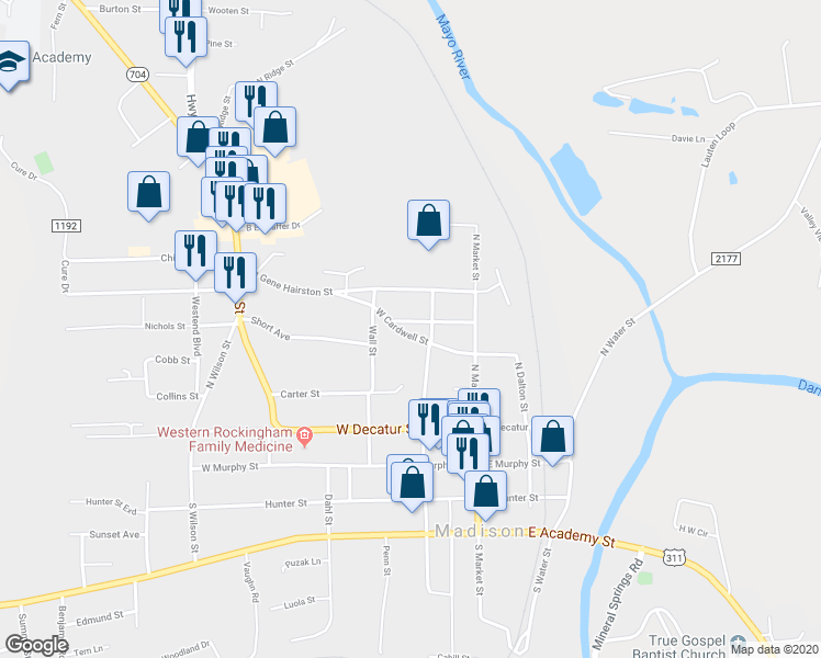 map of restaurants, bars, coffee shops, grocery stores, and more near 200 Tidball Avenue in Madison