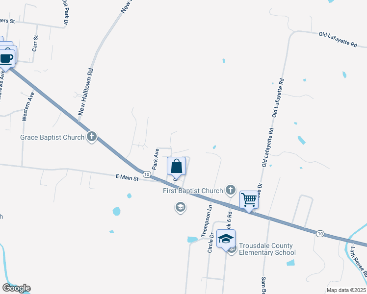 map of restaurants, bars, coffee shops, grocery stores, and more near 712 Gwin Street in Hartsville