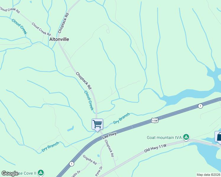 map of restaurants, bars, coffee shops, grocery stores, and more near 137 Brewer Road in Rogersville