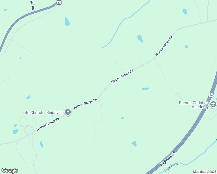 map of restaurants, bars, coffee shops, grocery stores, and more near 1188 Narrow Gauge Road in Reidsville