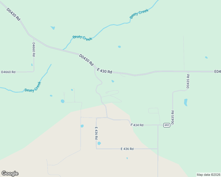 map of restaurants, bars, coffee shops, grocery stores, and more near 43242 South 685 Road in Jay