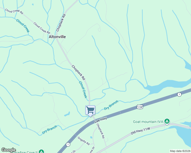 map of restaurants, bars, coffee shops, grocery stores, and more near 137 Brewer Road in Rogersville