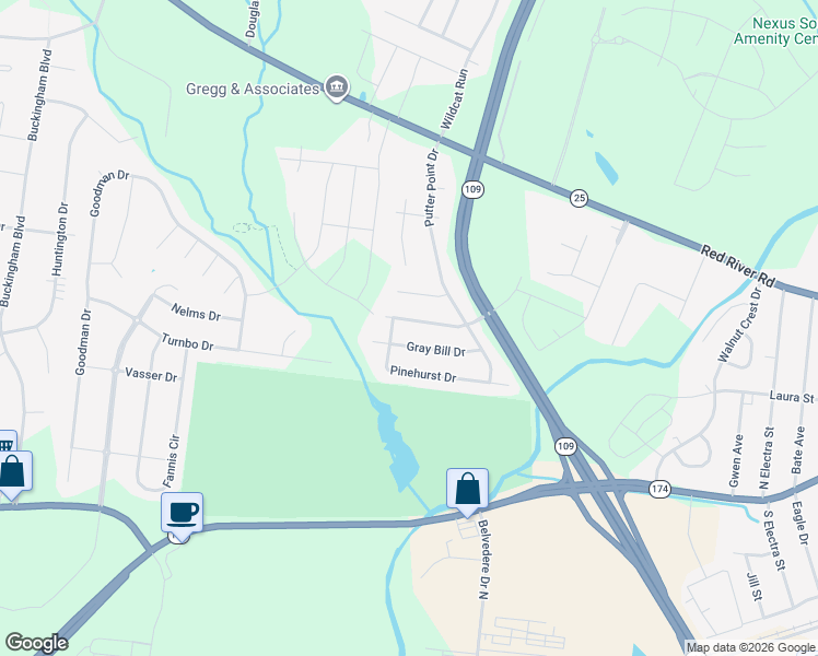 map of restaurants, bars, coffee shops, grocery stores, and more near 1117 Wedgewood Drive in Gallatin