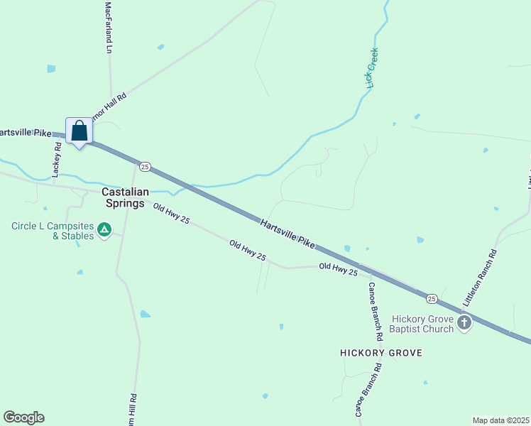 map of restaurants, bars, coffee shops, grocery stores, and more near 1001 Wynnewood Drive in Castalian Springs