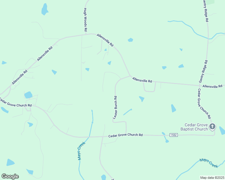 map of restaurants, bars, coffee shops, grocery stores, and more near 186 Lester Burch Road in Roxboro