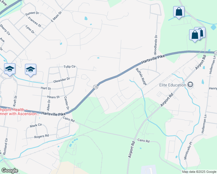 map of restaurants, bars, coffee shops, grocery stores, and more near 1085 Hartsville Pike in Gallatin