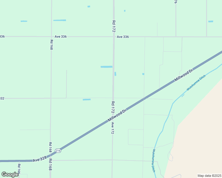 map of restaurants, bars, coffee shops, grocery stores, and more near 32900-33344 Road 172 in Visalia
