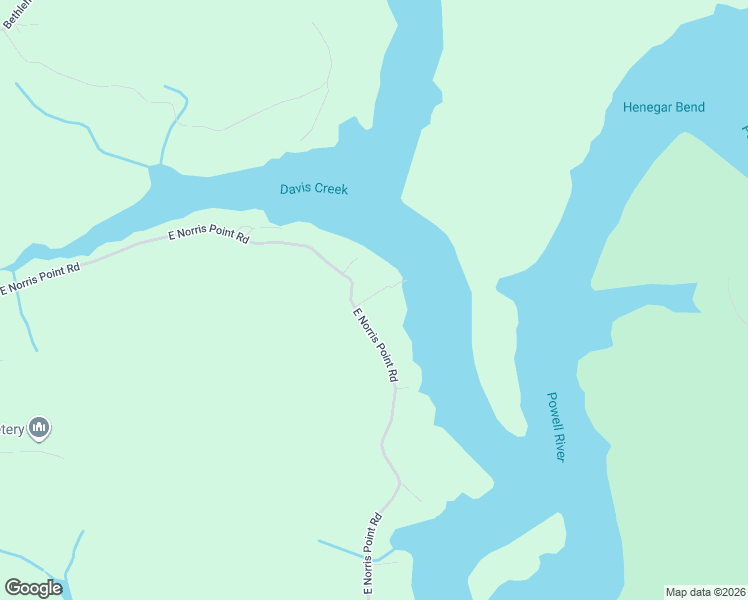map of restaurants, bars, coffee shops, grocery stores, and more near 619 East Norris Point Road in LaFollette