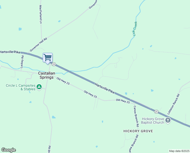 map of restaurants, bars, coffee shops, grocery stores, and more near 1001 Wynnewood Drive in Castalian Springs