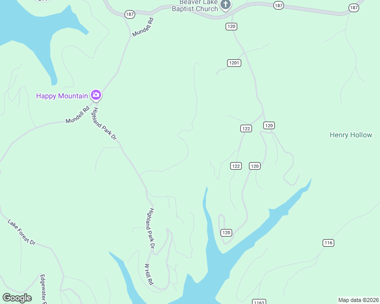 map of restaurants, bars, coffee shops, grocery stores, and more near 647 Valley View Road in Eureka Springs