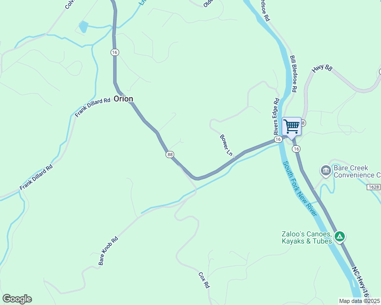map of restaurants, bars, coffee shops, grocery stores, and more near 2671 Highway 16 in Jefferson