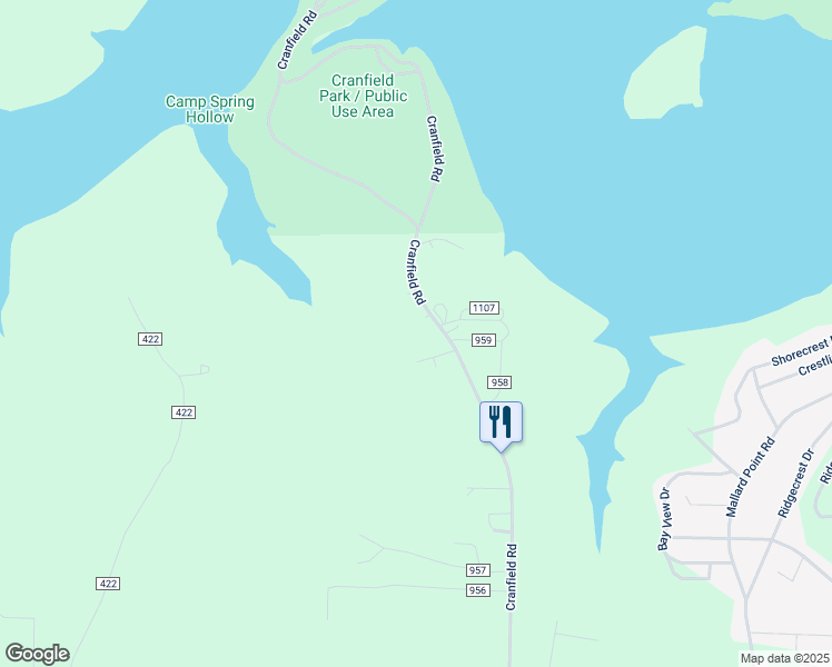 map of restaurants, bars, coffee shops, grocery stores, and more near 1426 Cranfield Road in Mountain Home