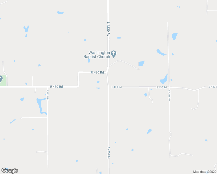 map of restaurants, bars, coffee shops, grocery stores, and more near South 4230 Road in Claremore