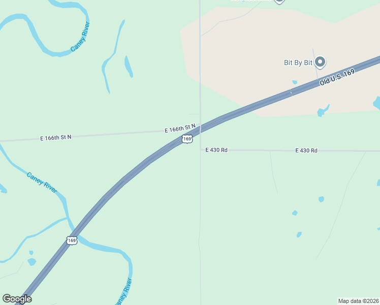map of restaurants, bars, coffee shops, grocery stores, and more near 16500 North 161st East Avenue in Oologah