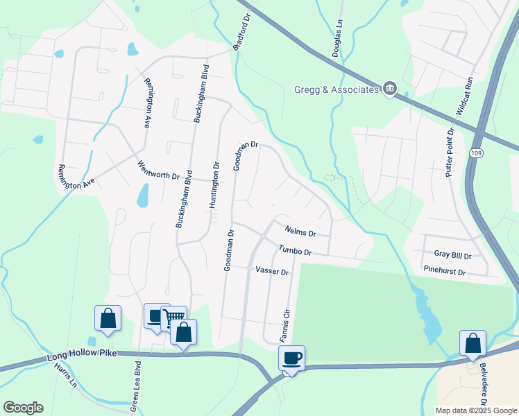 map of restaurants, bars, coffee shops, grocery stores, and more near 113 Rotondi Court in Gallatin