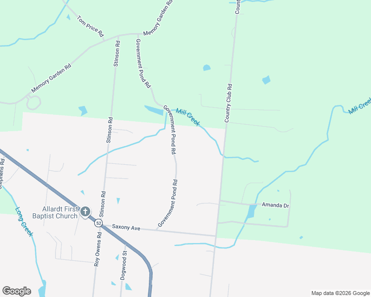 map of restaurants, bars, coffee shops, grocery stores, and more near 235 Government Pond Road in Jamestown