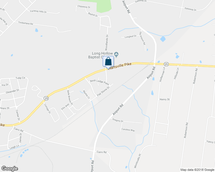 map of restaurants, bars, coffee shops, grocery stores, and more near 1178 Flat Stone Drive in Gallatin