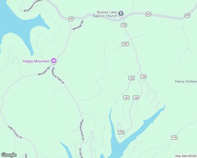 map of restaurants, bars, coffee shops, grocery stores, and more near Valley View Drive in Eureka Springs