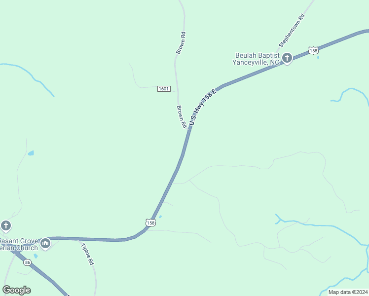 map of restaurants, bars, coffee shops, grocery stores, and more near 535 U.S. Highway 158 East in Yanceyville