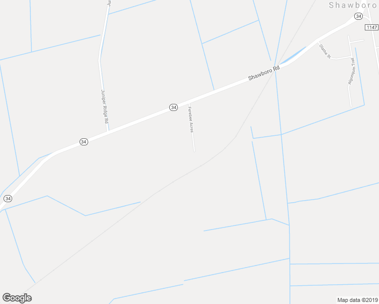 map of restaurants, bars, coffee shops, grocery stores, and more near 1055 Shawboro Road in Shawboro