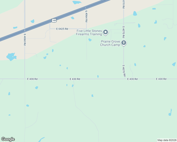 map of restaurants, bars, coffee shops, grocery stores, and more near 3635 East 430 Road in Oologah
