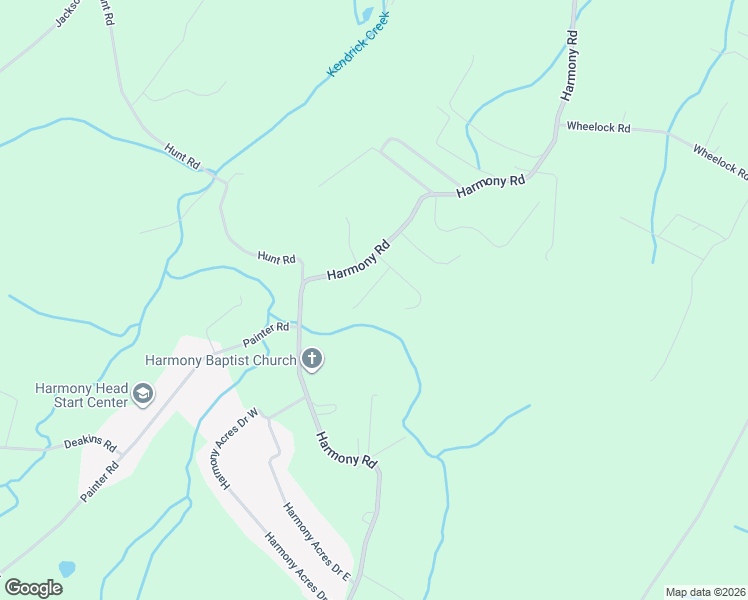 map of restaurants, bars, coffee shops, grocery stores, and more near 1218 Harmony Road in Jonesborough