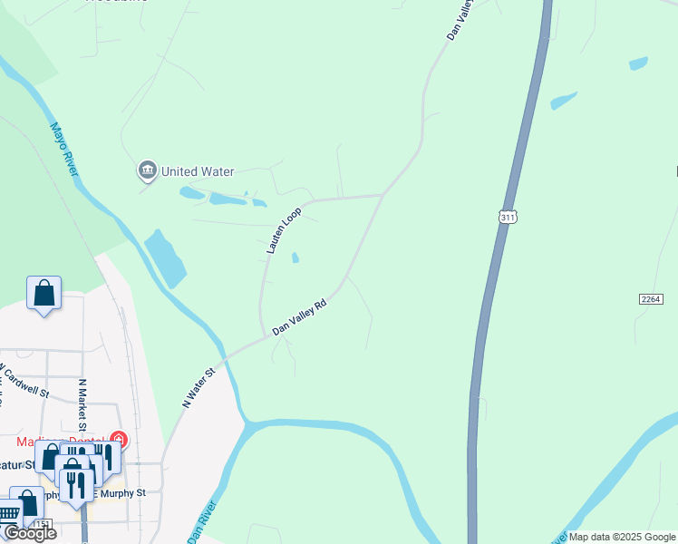 map of restaurants, bars, coffee shops, grocery stores, and more near 864 Dan Valley Road in Madison