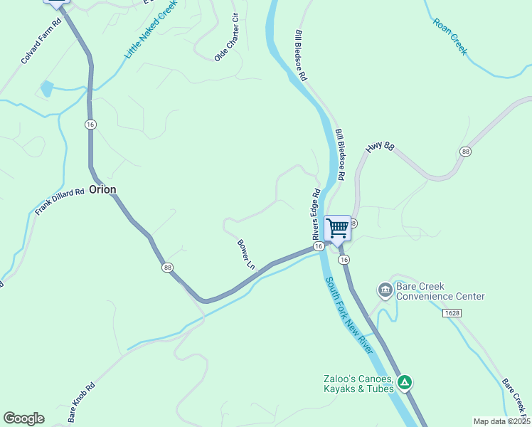 map of restaurants, bars, coffee shops, grocery stores, and more near 413 Rivers Edge Access Road in Jefferson