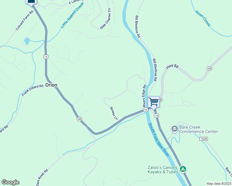 map of restaurants, bars, coffee shops, grocery stores, and more near 433 Bower Lane in Jefferson
