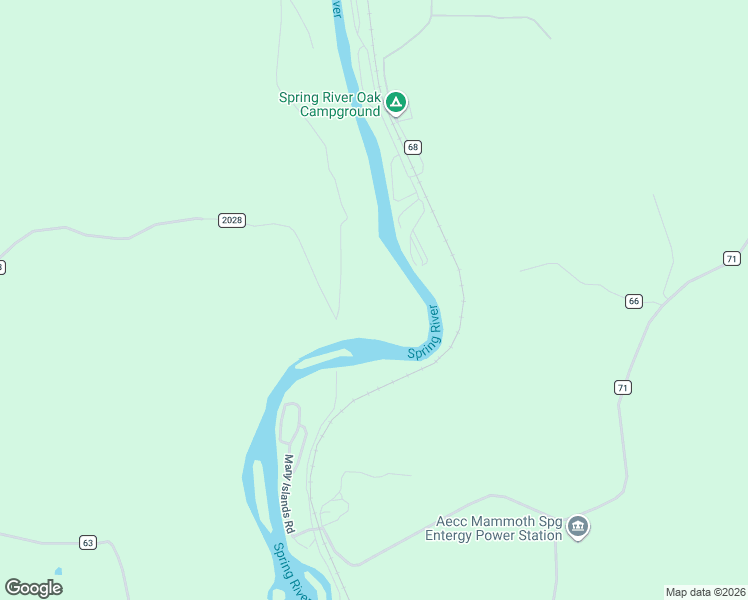 map of restaurants, bars, coffee shops, grocery stores, and more near 3078 Great Woods Road in Mammoth Spring