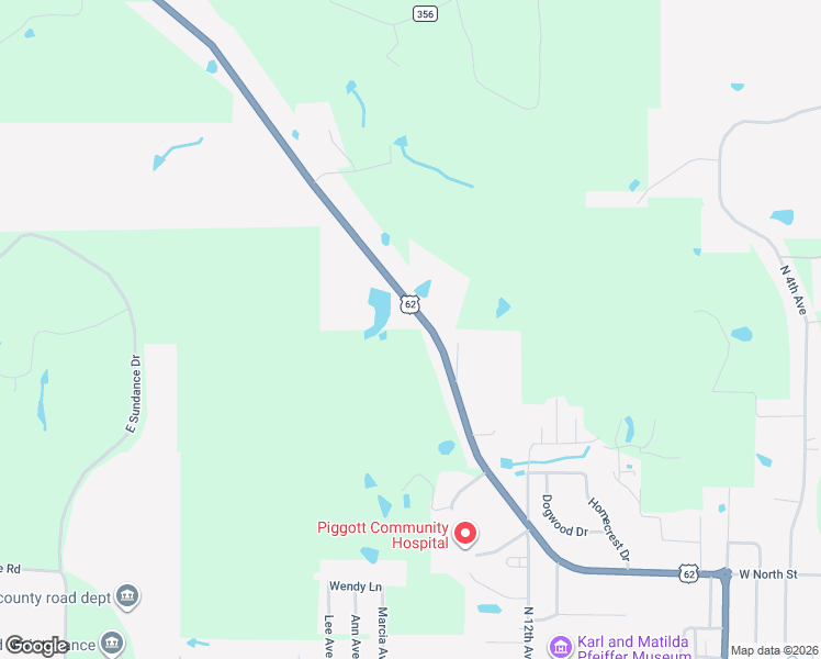 map of restaurants, bars, coffee shops, grocery stores, and more near 1550 West North Street in Piggott