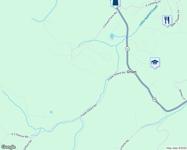 map of restaurants, bars, coffee shops, grocery stores, and more near 361-449 Meadow Ridge Drive in Jefferson