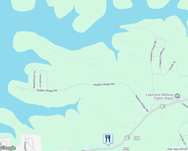 map of restaurants, bars, coffee shops, grocery stores, and more near Left Circle Drive in Lakeview