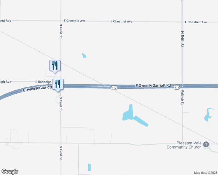 map of restaurants, bars, coffee shops, grocery stores, and more near East Owen K Garriott Road in Enid