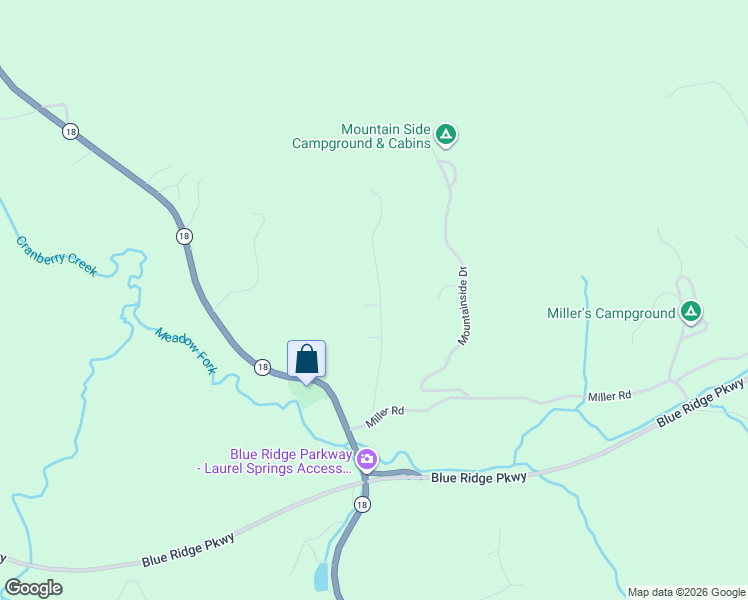 map of restaurants, bars, coffee shops, grocery stores, and more near 13 Thunder Ridge Road in Laurel Springs