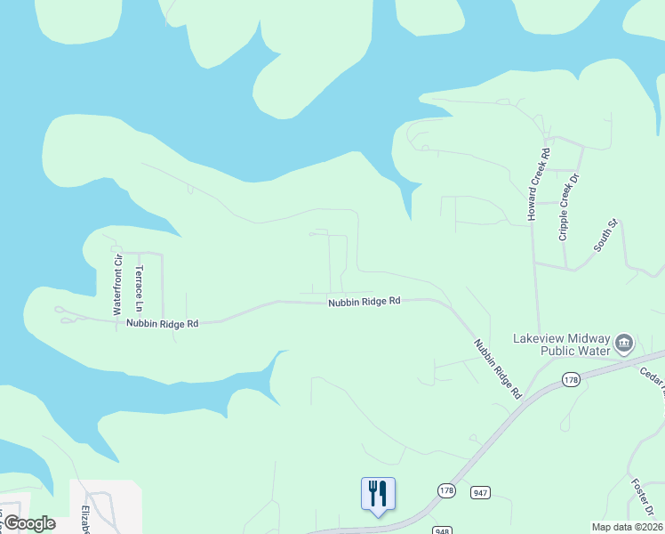 map of restaurants, bars, coffee shops, grocery stores, and more near Left Circle Drive in Lakeview