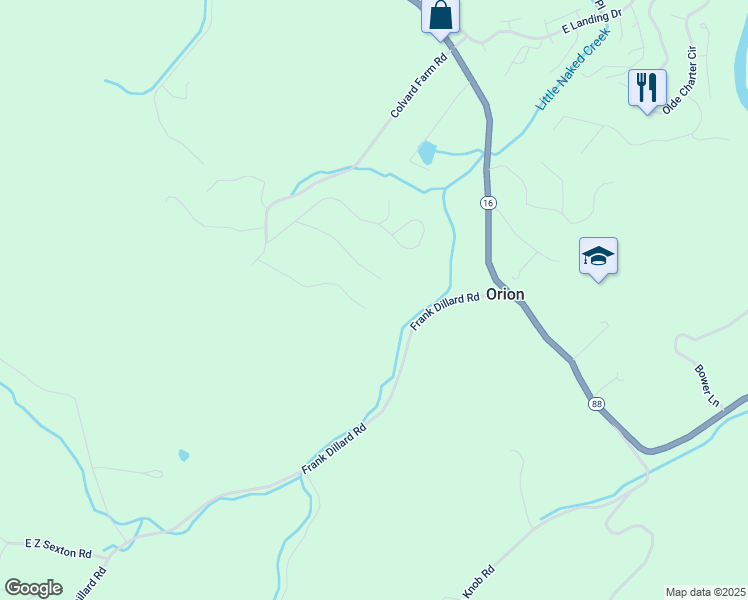 map of restaurants, bars, coffee shops, grocery stores, and more near 479 Meadow Ridge Drive in Jefferson