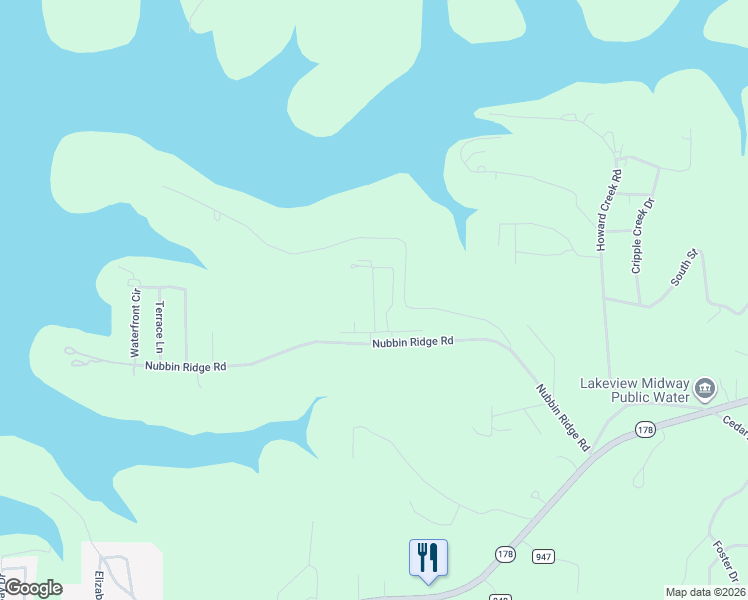 map of restaurants, bars, coffee shops, grocery stores, and more near Left Circle Drive in Lakeview