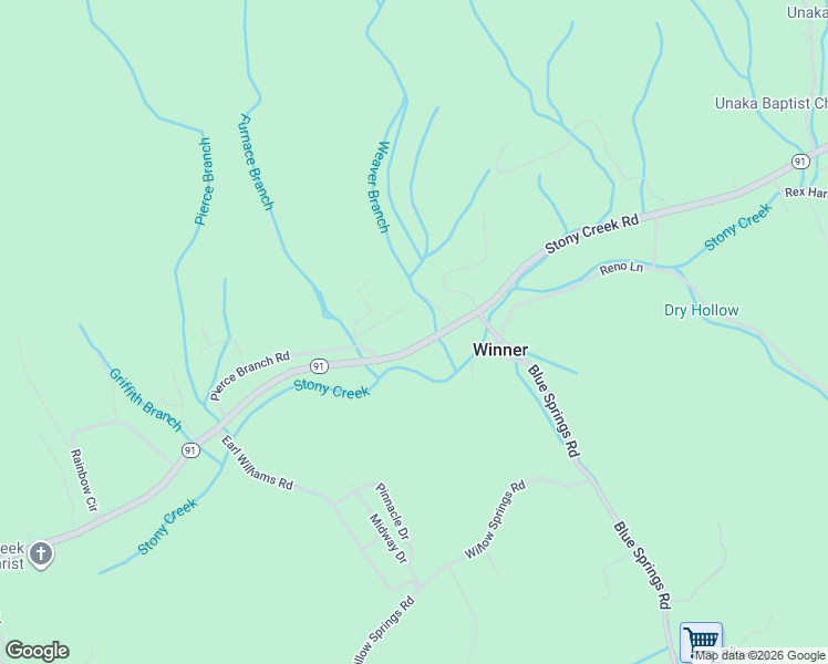 map of restaurants, bars, coffee shops, grocery stores, and more near 1363 Tennessee 91 in Elizabethton