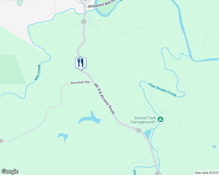 map of restaurants, bars, coffee shops, grocery stores, and more near 1315 North Carolina 8 & 89 Highway South in Walnut Cove