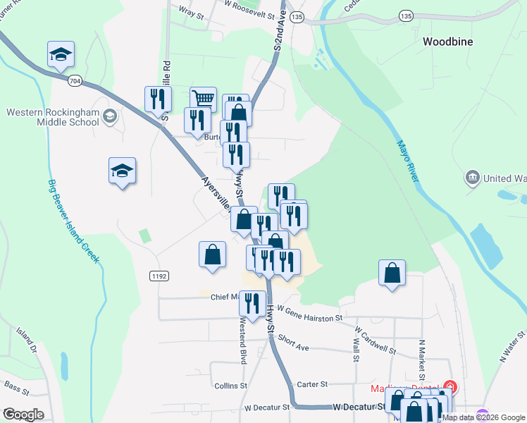 map of restaurants, bars, coffee shops, grocery stores, and more near 809 Ridge Street in Madison