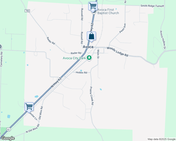 map of restaurants, bars, coffee shops, grocery stores, and more near 128 Hobbs Road in Rogers