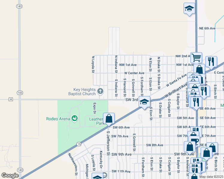 map of restaurants, bars, coffee shops, grocery stores, and more near 946 Southwest 2nd Avenue in Perryton