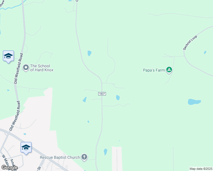 map of restaurants, bars, coffee shops, grocery stores, and more near 126 Carson Oaks Lane in Pilot Mountain