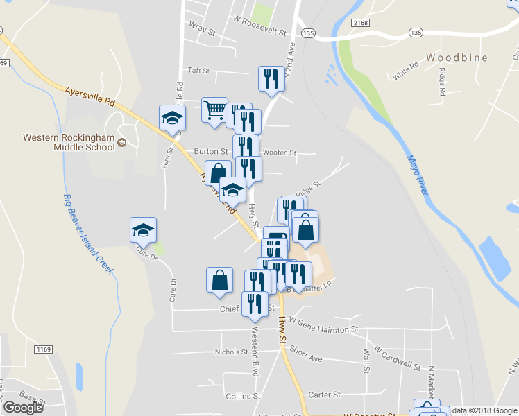 map of restaurants, bars, coffee shops, grocery stores, and more near 906 Highway Street in Madison